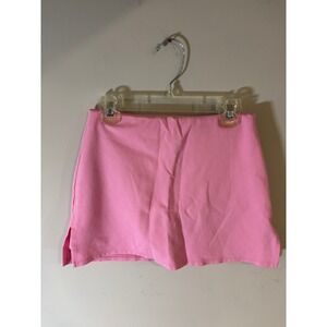 Chocolate Pink Ribbed Athletic Mini Skirt Girls Women's Tennis Golf Skort Sz 2